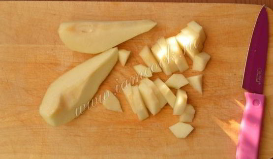 бананово-грушевый десерт с кокосовым молоком