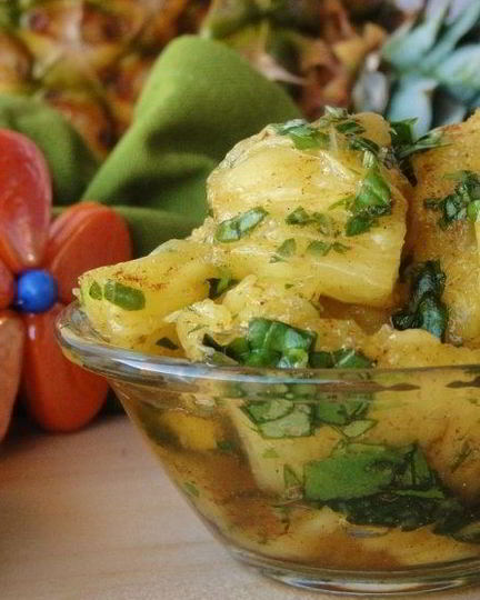 Рецепт десерта из свежего ананаса