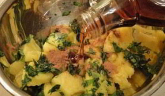 десерт из свежего ананаса