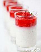 Десерт Панна Котта с клубничным желе