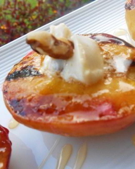 Рецепт десерта персики-гриль