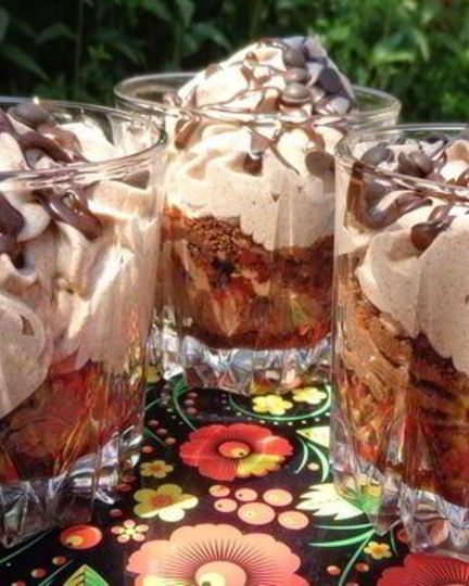 Рецепт десерта шоколадно-сливочный с маскарпоне и ликером