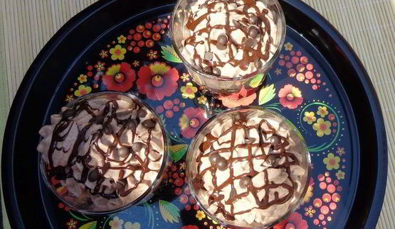 десерт шоколадно-сливочный с маскарпоне и ликером