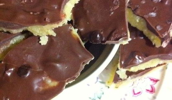 десерт toffy с шоколадом и морской солью