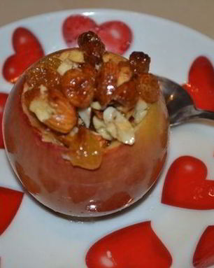 Фаршированные яблоки с медом