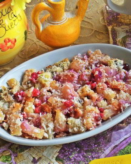 Рецепт фруктово-кокосового крамбл