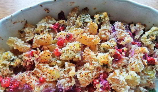 фруктово-кокосовый крамбл