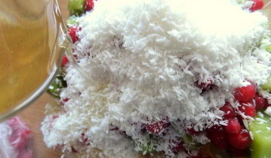 фруктово-кокосовый крамбл