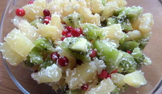 фруктово-кокосовый крамбл