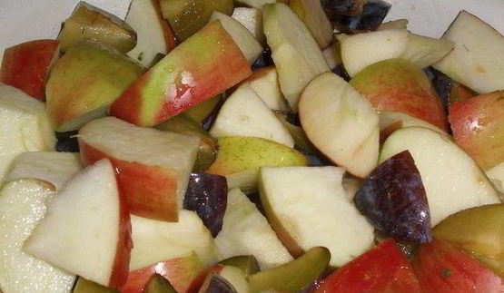 фруктовый пудинг в карамельной крошке