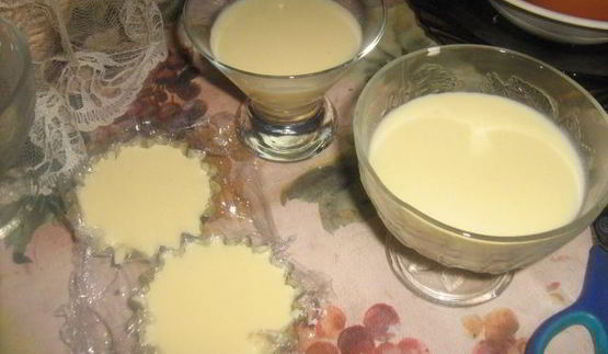 йогуртово-медовая панна котта с малиной