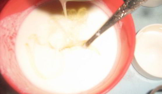 йогуртово-медовая панна котта с малиной