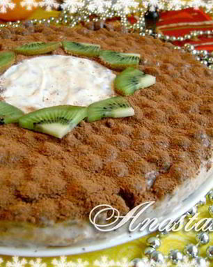 Йогуртовый торт-десерт Новогоднее чудо