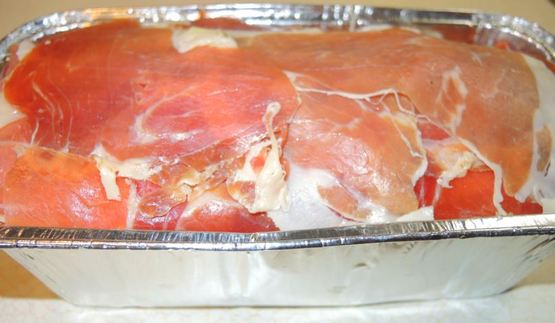 картофельный мильфей с хамоном