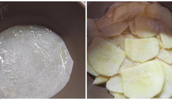 холодный яблочный десерт