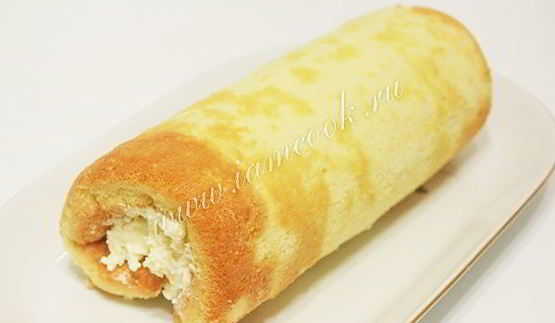 бисквитный рулет с кремом