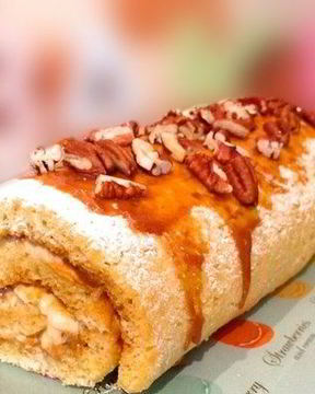 Бисквитный рулет с масляным кремом