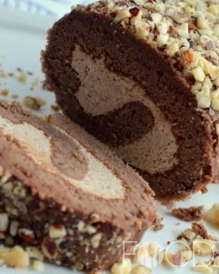 Рецепт бисквитного рулета с заварным кремом