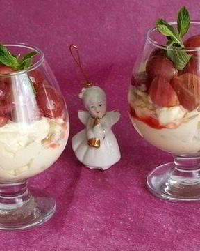 Грушевый крем с виноградом