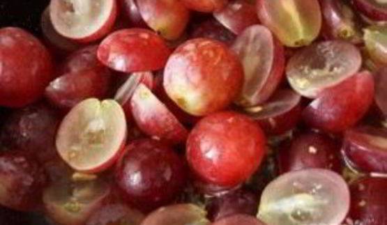 грушевый крем с виноградом