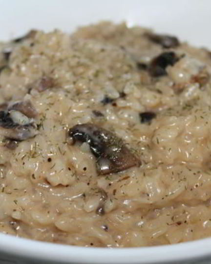 Рецепт кремового ризотто с грибами и сыром