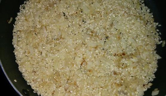 кремовое ризотто с грибами и сыром