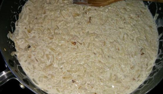 кремовое ризотто с грибами и сыром