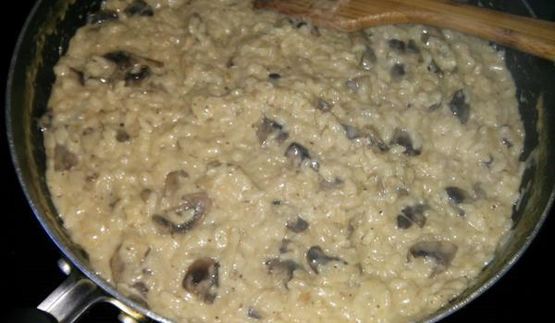 кремовое ризотто с грибами и сыром
