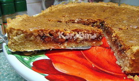 кростата с миндальным кремом и шоколадом