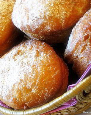 Лимонные пончики с заварным кремом