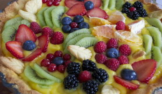 миндальная кростата с лимонным кремом летний сад