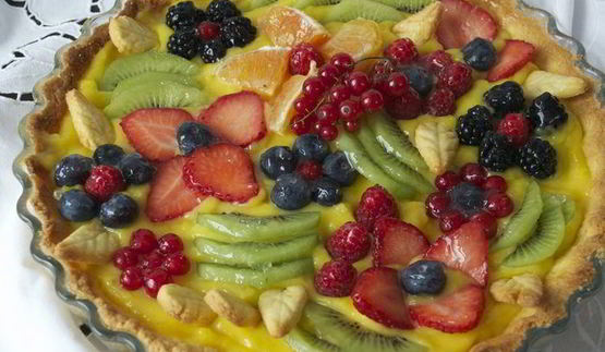 миндальная кростата с лимонным кремом летний сад