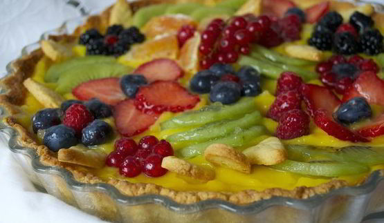 миндальная кростата с лимонным кремом летний сад