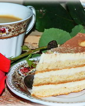 Пляцок с заварным творожным кремом