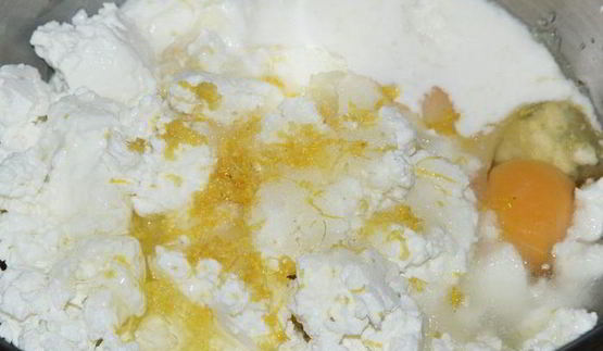 пляцок с заварным творожным кремом