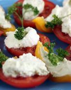 Помидоры с сырным кремом