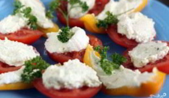 помидоры с сырным кремом
