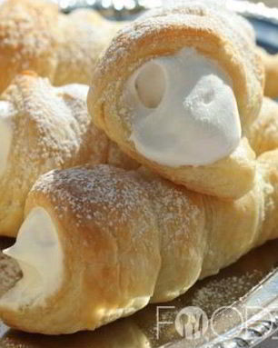 Слоеные трубочки с кремом