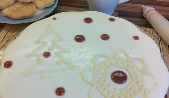 снежный крем-торт