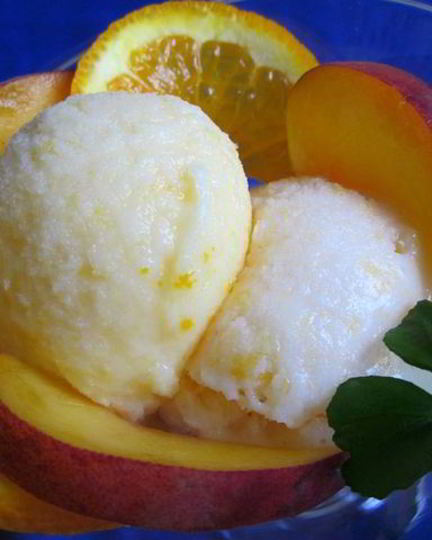 Рецепт апельсинового и персикового мороженого