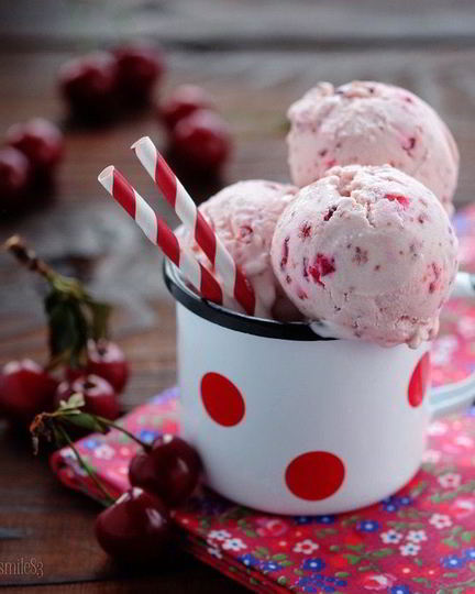 Рецепт домашнего мороженого вишня в йогурте
