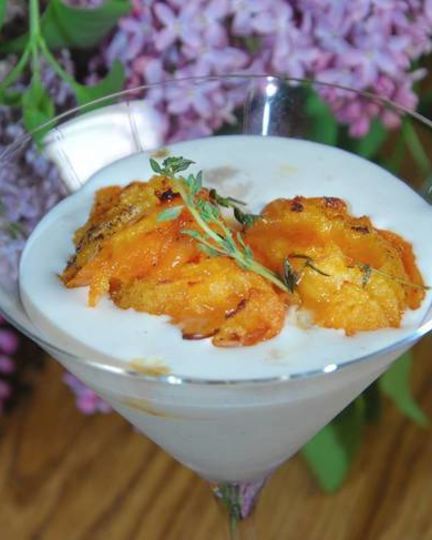 Рецепт йогуртового мороженого с запеченными абрикосами