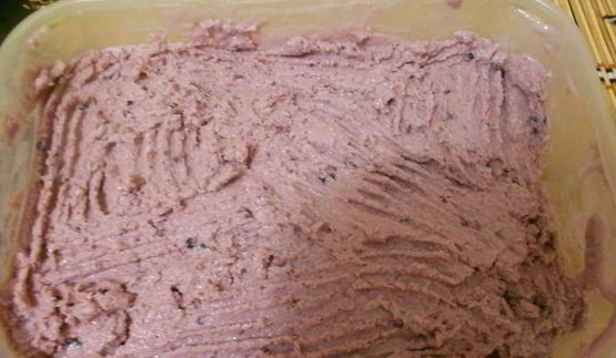 мороженое с ежевикой