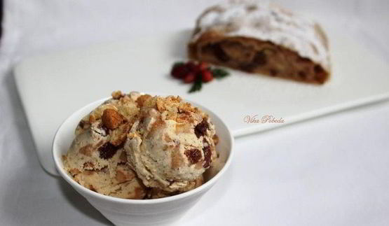 мороженое со вкусом яблочного штруделя