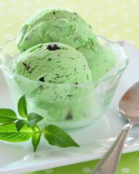 Мятный пломбир с шоколадом