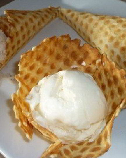 Рецепт сливочного пломбира в рожке по-домашнему