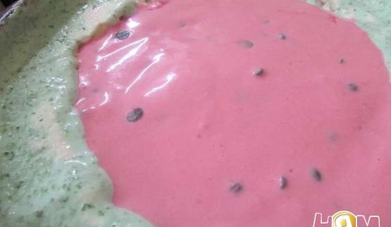 торт-мороженое арбуз