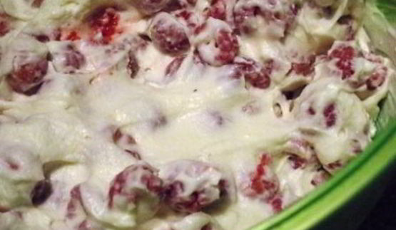 торт-мороженое с малиной