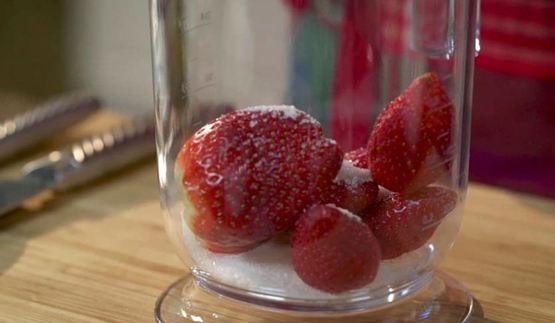 панна-котта с клубникой