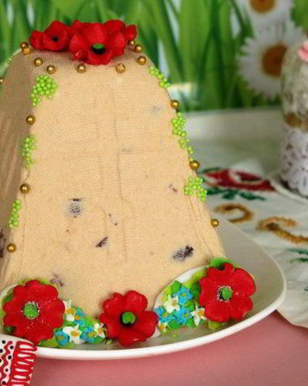 Рецепт красной пасхи на ряженке